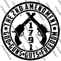 The 2nd Amendment,God Guns Freedom,Molon Labe,Gun Rights,2A,Custom Vinyl Decal