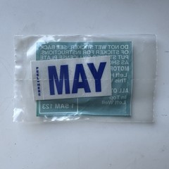 California Month Sticker (MAY) DMV License Plate Month Sticker Original