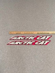 Lot of 2 Arctic Cat OEM Upper Side Hood Decal – 2008 120 Pink – 8611-149
