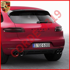 Gloss Black PORSCHE Macan S Letters Rear Badge Emblem Look Deck Lid