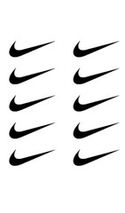 Set Of 10 Nike Swoosh Vinyl Decal Sticker Choose Size Car Truck Laptop Yeti