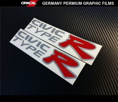 2 Pics CIVIC TYPE R EK EG Vtec VTi JDM Decal vinyl Sticker _ double layered