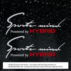 2x SPORTS MIND Decal Vinyl Stickers (10″ x 3.75″) For Volvo Cars