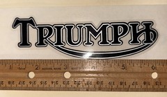 Triumph 5” Black Silver Sticker Vinyl Transfer Decal