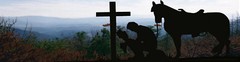 P51 Cowboy Praying Rear Window Tint Graphic Decal Wrap Back Pickup Graphics