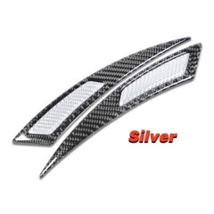 2x Universal Glossy Black Car Exterior Side Fender Vent Air Wing Sticker Trim