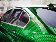 PET Squadron Carbon Fiber Gloss Emerald Green Car Vehicle Vinyl Wrap Decal Sheet