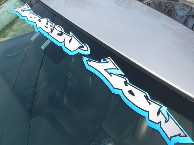 Layin Low – Windshield Tailgate body decal – Pick Colors – low rider mini truck