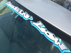 Layin Low – Windshield Tailgate body decal – Pick Colors – low rider mini truck