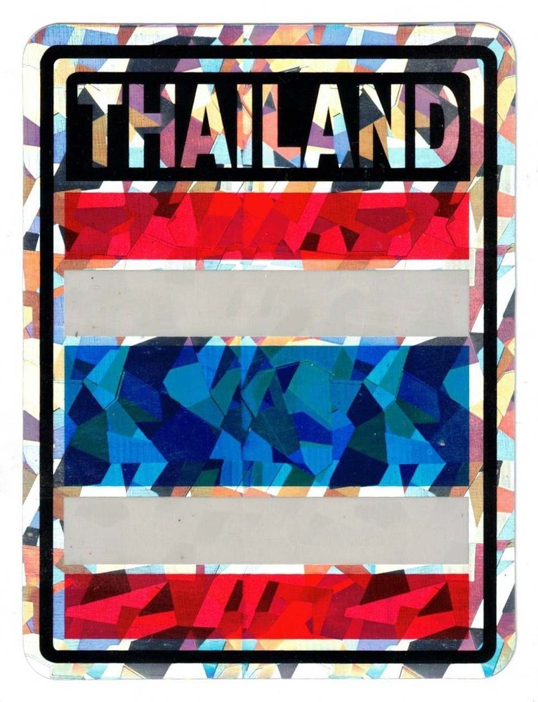 Pack Of 50 Thailand Country Flag Reflective Decal Bumper Sticker DC-231