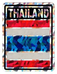 Pack Of 50 Thailand Country Flag Reflective Decal Bumper Sticker DC-231