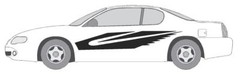 DECAL #A947 VINYL GRAPHIC AUTO SUV VEHICLE CROSS OVER MODERN TRUCK VAN CAR SEMI