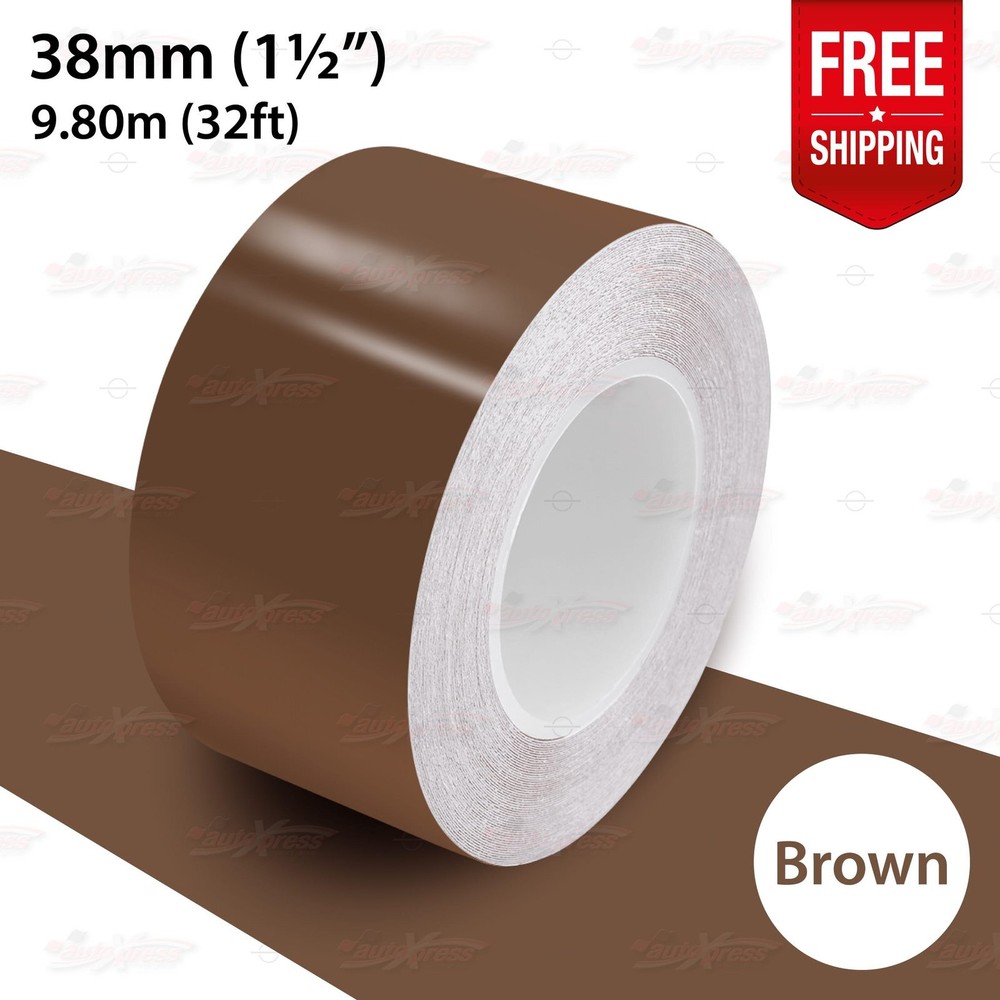 BROWN 1.5″ 38mm Roll PIN STRIPE Car Striping Trim Line TAPE Decal Vinyl Sticker