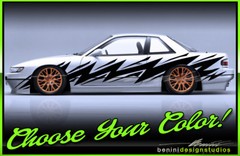 Drift Livery Vinyl Graphics Universal 240SX S12 S13 S14 S15 Silvia FITS ANY CAR1
