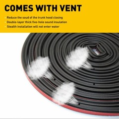 5M L-Shape Auto Car Door Trunk Seal Strip Rubber Weather Strip Edge Accessories