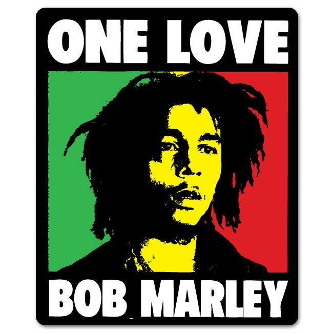 Bob Marley ONE LOVE reggae Vynil Car Sticker Decal – Select Size