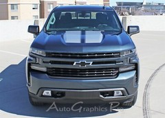 2019-2025 Chevy Silverado Hood Decals Racing Stripes BOW RALLY 3M Vinyl Graphics