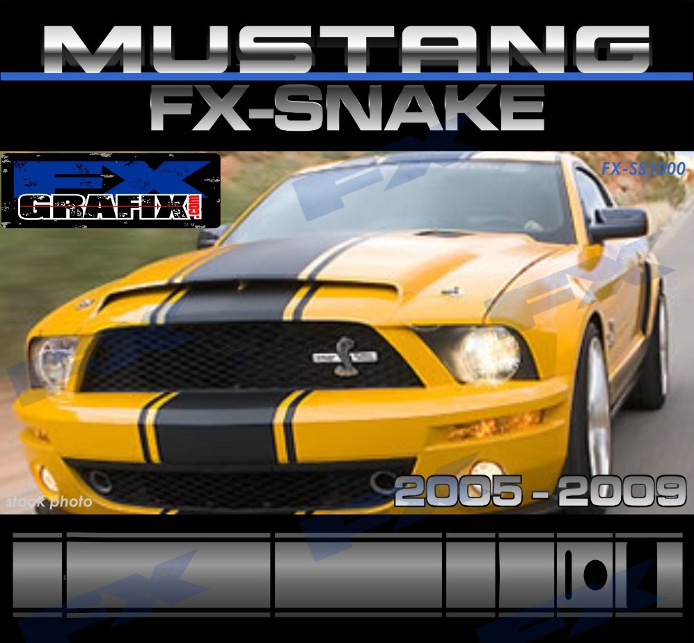 Mustang Snake Style 18″ Super Stripes 2005 2006 2007 2008 2009 Quality Stripes