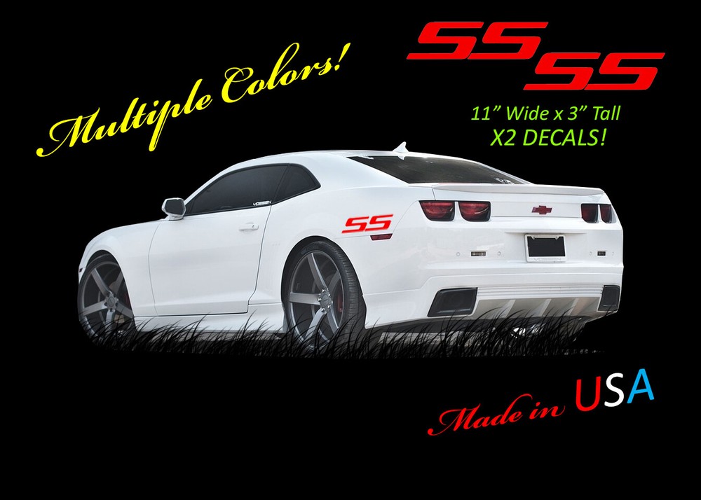 2 SS DECALS 2010 – 2023 CHEVROLET CAMARO Compatible Racing Decal Sticker Logo rs