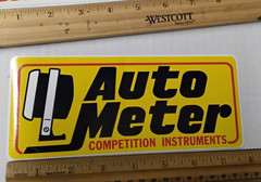 Auto Meter Competition Instruments NASCAR drag Racing Decal Sticker Lot 7.75 x 3