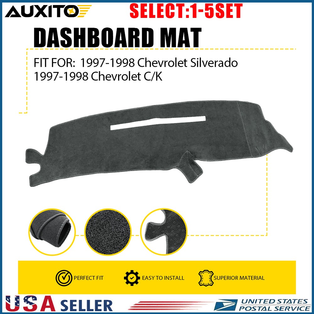 Fit 1997-1998 Chevrolet Silverado Dash Cover Mat Dashboard Pad Gray 1-5X