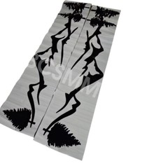 Car Side Body Stickers Mountain Tree Forest Graphic Decals Gloss Black Vinyl