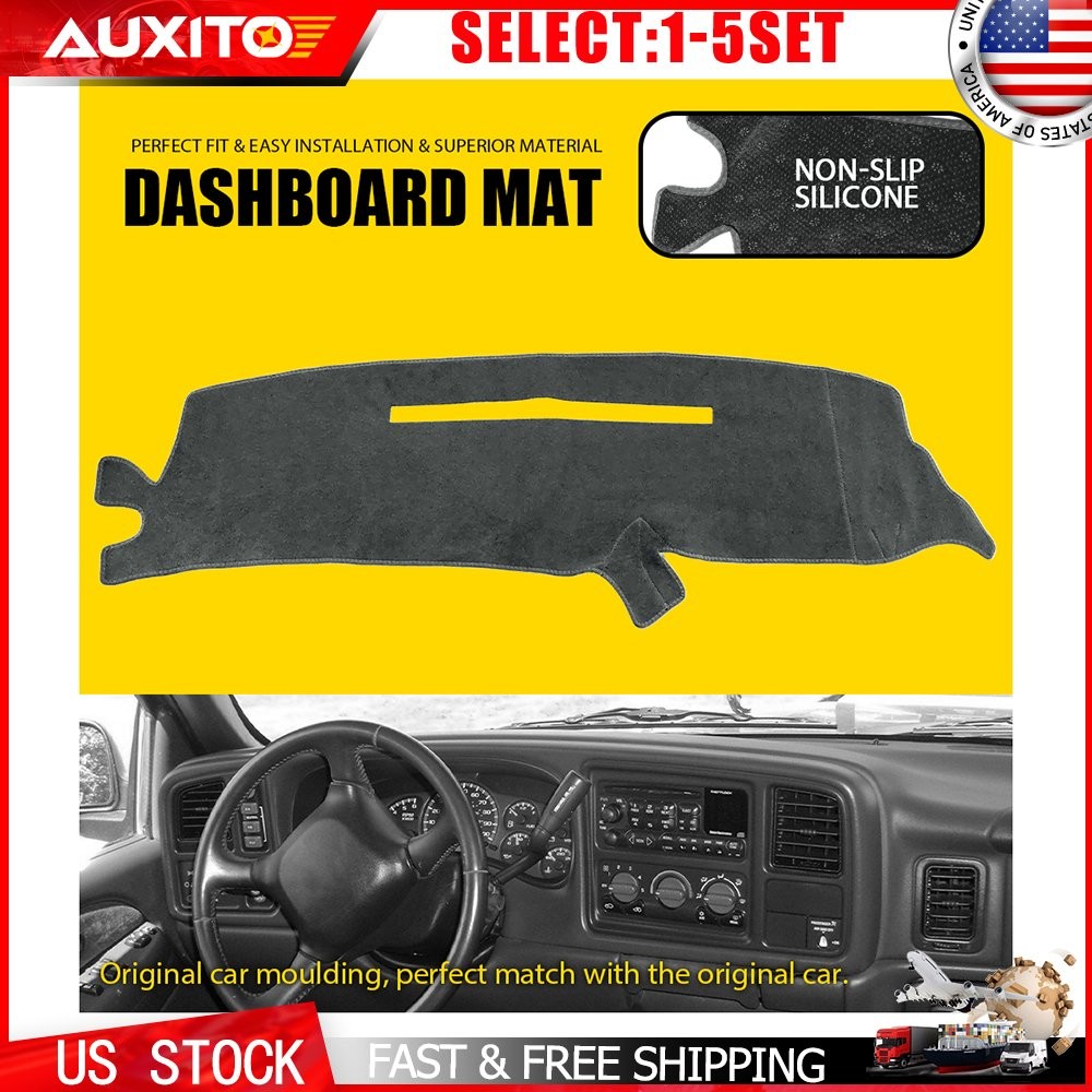 Gray Dash Board Cover Mat For 1997-1998 Chevy Silverado Truck Dashboard Pad 1-5X
