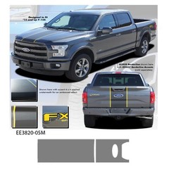“Borderline” Ford F-150 2015 and up Vinyl Graphics Kit – Metallic Silver