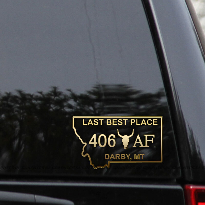 Montana As F Darby 406 Area Code Vinyl Decal Sticker