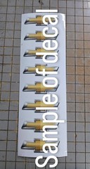 Chevy Bowtie Center Cap Decal 2x.75 Inch Rim Decal Chevrolet Emblem Uv 8pcs