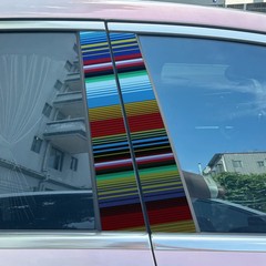 2pcs Super Fashion Colorful Car Door B Pillar Decals Center Column Sticker