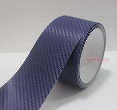 3D D Blue / Sheet Car PVC Grain Carbon Fiber Vinyl Tape Wrap Sticker Decors Trim