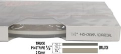 Universal 1/2″ 2-Color Pinstripe 02085445- Champagne Metallic/Charcoal Metallic