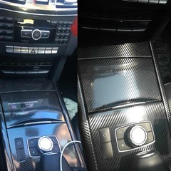 For Benz E Class W212 2014-2015 5D Carbon Fiber Pattern Interior DIY Trim Decals