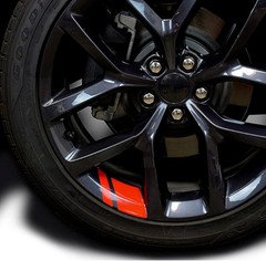 High-Quality Reflective Hash Stripe Wheel Decals for 18-21” Cars – 6 Pcs Red