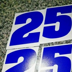 Racing Numbers Vinyl Decal Sticker | Dirt Bike Plate Number BMX Competition 200