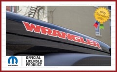 (2x) 2007 – 2018 Jeep WRANGLER Hood Decals Graphics Stickers JK Black Red FJ6D1