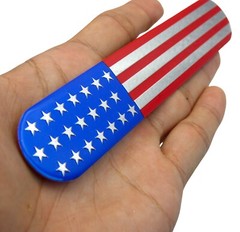 ALUMINUM American Flag Decal Sticker Car, Motorcycle, Patriotic 6″ x 1″