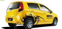 2Pcs Car Side Body Wheel Eyebrow Flame DIY Waterproof Vinyl Decal Sticker Black