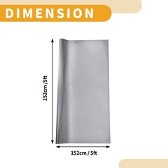 Matte Silver Tone Protective Car Wrap Film 152x152cm 5.5mil 1 Pc Universal