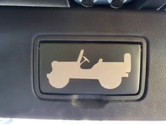 Sun Visor Vanity Light Cover Decal Silhouette for Jeep Wrangler JL 2018- 2024