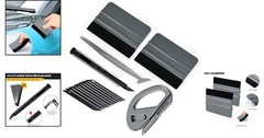 Vinyl Wrap Window Tint Film Tool Kit: Felt Squeegee & Snap-Off Utility Knife
