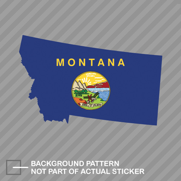 Montana State Shaped Flag Sticker Decal Vinyl MT