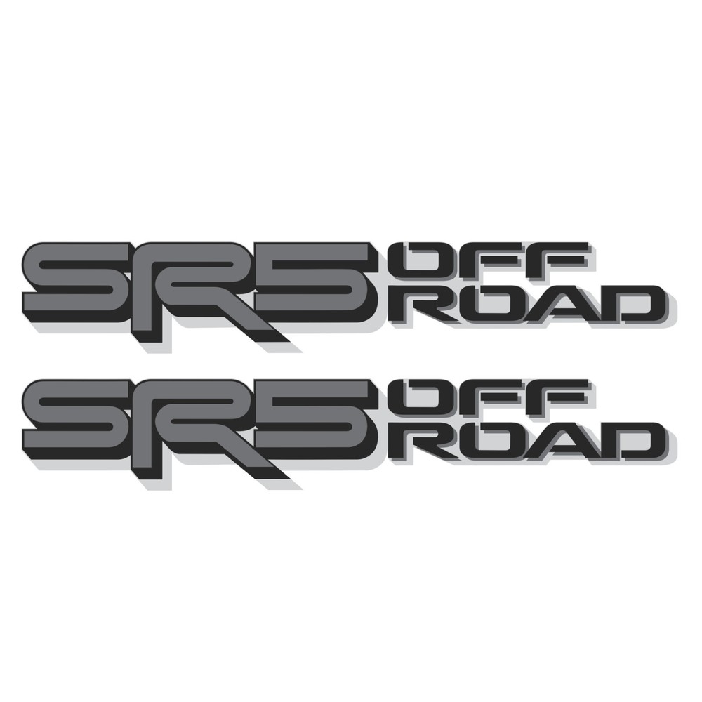 SR5 Offroad Stickers, Toyota Tundra 3rd Gen (2022+), 2 Pack Set , Back, Silver