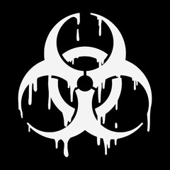Biohazard Decal – Dripping Toxic BioHazard Decal – Select Color Size