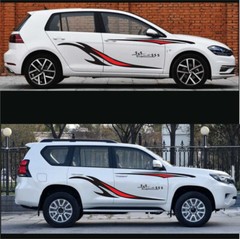 Stripes Graphics Stickers Racing Decal DIY Decor Waterproof For Car Side Body