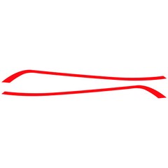 2x Red Grille Pinstripe Insert Decal Stickers For Subaru WRX STI 2018 2019 2020
