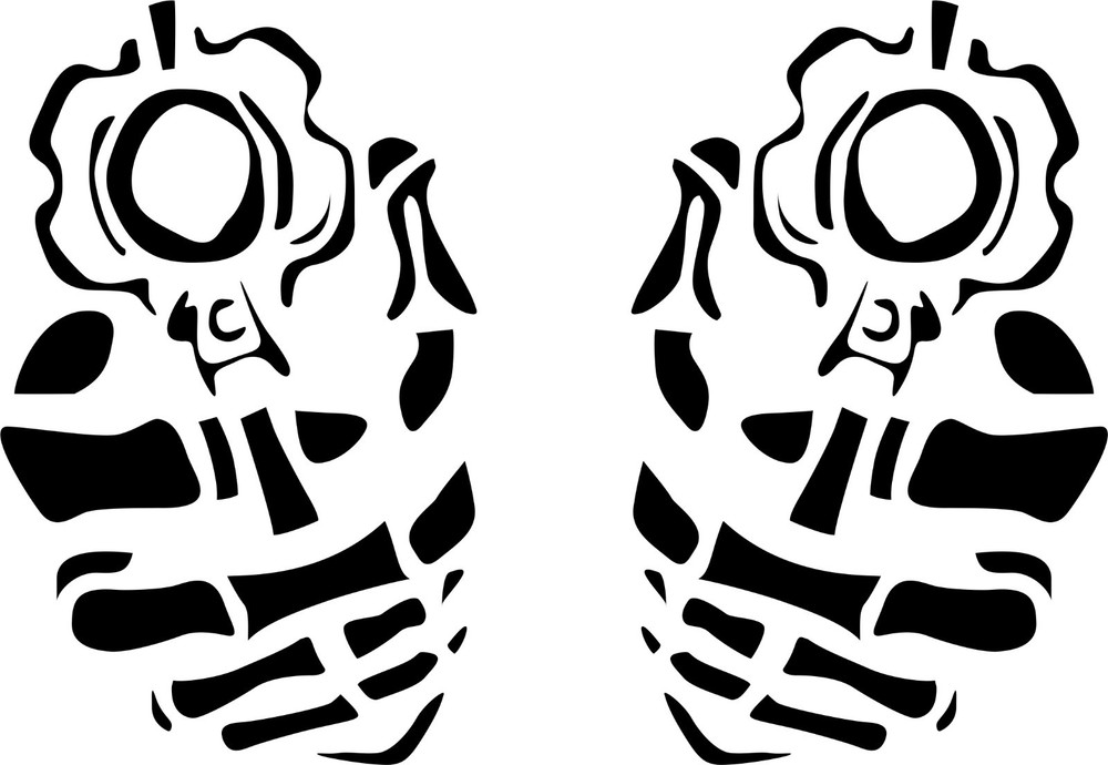 Pair of Guns Skeleton Hands Weapons Car Truck Window Vinyl Decal Sticker