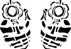 Pair of Guns Skeleton Hands Weapons Car Truck Window Vinyl Decal Sticker