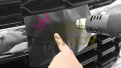 PET Super Gloss Metallic Vinyl Wrap For Chevy Bowtie Emblem Overlay Sheet Decal
